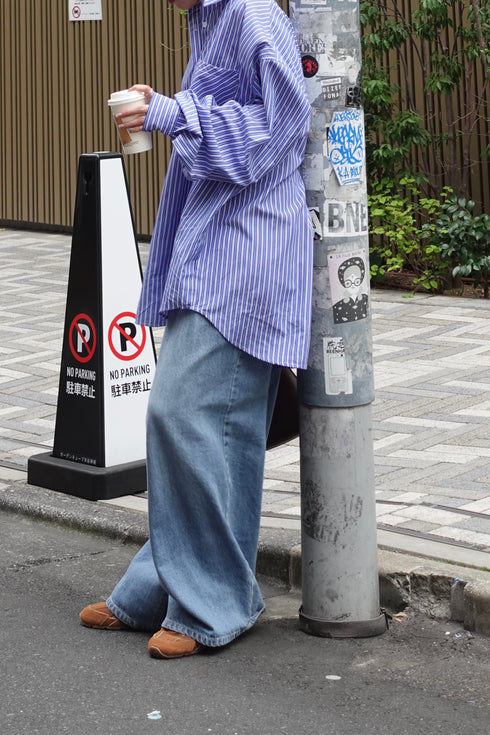 【少量再入荷】ストライプオーバーシャツ